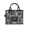 THE PUNK SCRIBBLE CANVAS SMALL TOTE BAG